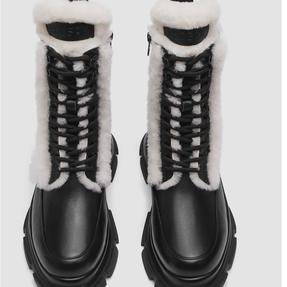 RUDSAK Shoes - RUDSAK -NWT Women's Black and White Fur-Lined Boots